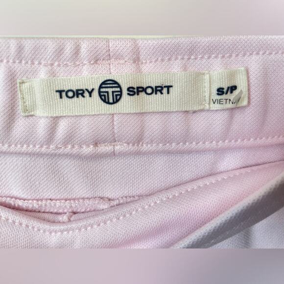 TORY BURCH SPORT Color Block Track Pants Pink & White Stripe Sz Small $135 MSRP - Picture 5 of 7